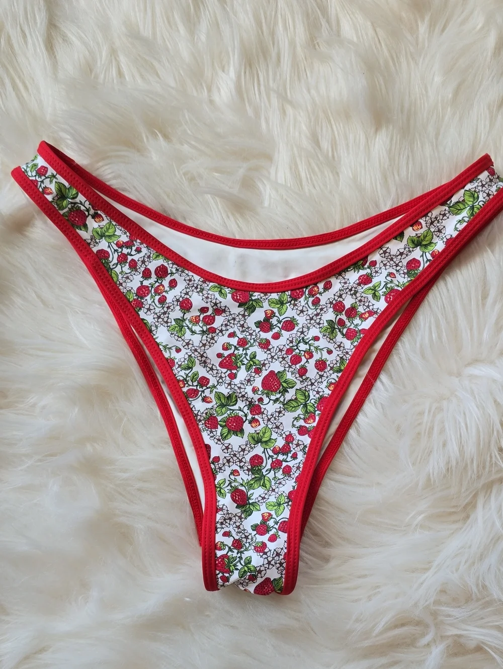 Frankie's Dove Classic Bikini Bottoms  Strawberry Print SIZE M
